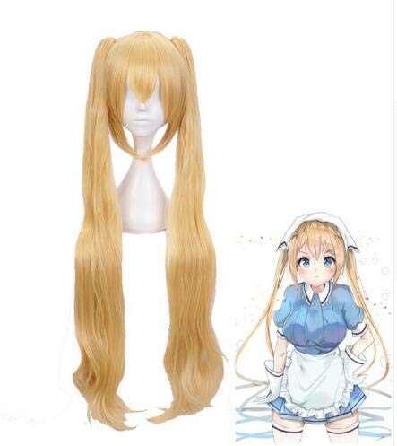 Anime Blend S Kaho Hinata Perücke Cosplay Kostüm Frauen 100cm Curly Long Hitzebeständigkeit Synthetische Haar Perücken + Perücke Cap als das Bild von EQWR