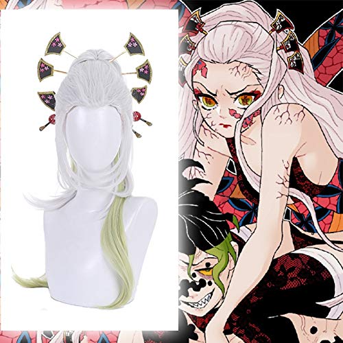 Anime Comic Demon Slayer Kimetsu keine Yaiba Cosplay Perücken Daki Cosplay Perücke Hitzebeständige synthetische Perücke Lange weiße gerade Haare Anime Comic Demon Slayer Kimetsu keine Yaiba Cosplay Perücken Daki Cosplay Perücke Hitzebeständige synthetische Perücke Lange weiße gerade Haare von EQWR