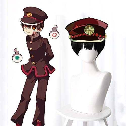 Anime Comic Jibaku Shounen Hanako Kun Cosplay Perücken Hanako Kun Cosplay Perücke Hitzebeständige synthetische Perücke schwarz Short Men Perücken von EQWR