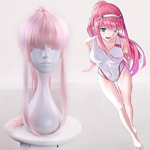 Anime DARLING in den FRANXX Cosplay Perücken NULL ZWEI Cosplay Haarperücke Hitzebeständige synthetische Perücke Halloween Party Frauen Perücken von EQWR