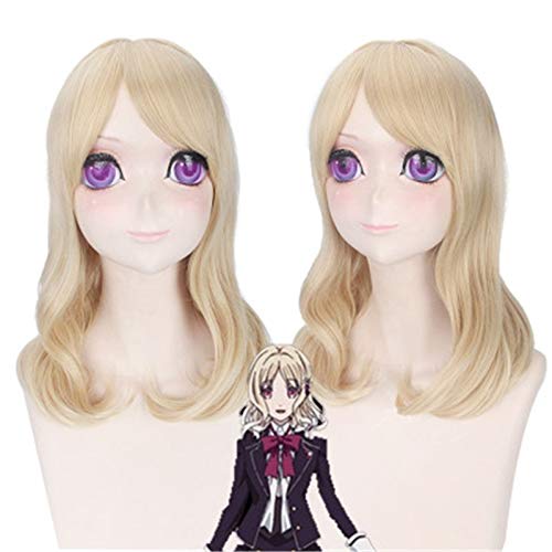 Anime DIABOLIK LOVERS Komori Yui Cosplay Perücken Langes gewelltes Kunsthaar Frauen Hitzebeständige Party Rollenspiel Perücke PL-271 von EQWR
