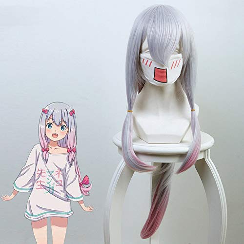 Anime Eromanga Sensei Cosplay Perücken Sagiri Izumi Hitzebeständiges Kunsthaar Halloween Party Frauen Perücke KUZZ8378 von EQWR