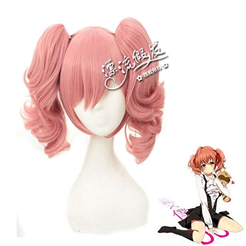 Anime Inu X Boku SS Cosplay Perücke mit zwei Chip Pferdeschwänzen Halloween Party Pink Curly Synthetic Roromiya Karuta Perücken + Perückenkappe One Size Perücke PL-297 Anime Inu X Boku SS Cosplay Perücke mit zwei Chip Pferdeschwänzen Halloween Party Pink Curly Synthetic Roromiya Karuta Perücken + Perückenkappe One Size Perücke PL-297 von EQWR