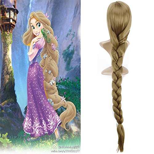 Anime Magical Romance Long Hair Le Pei Princess with Braids Golden Cosplay Wig von EQWR