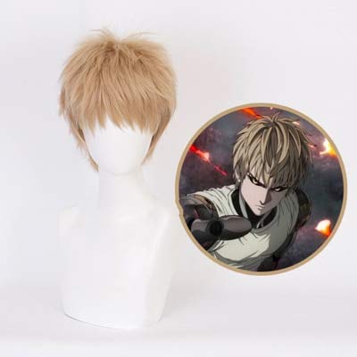 Anime One Punch Man Cosplay Perücken Genos Cosplay Hitzebeständige synthetische Perücke Haar Halloween Party Dämon Cyborg Cos Perücke als Bild von EQWR