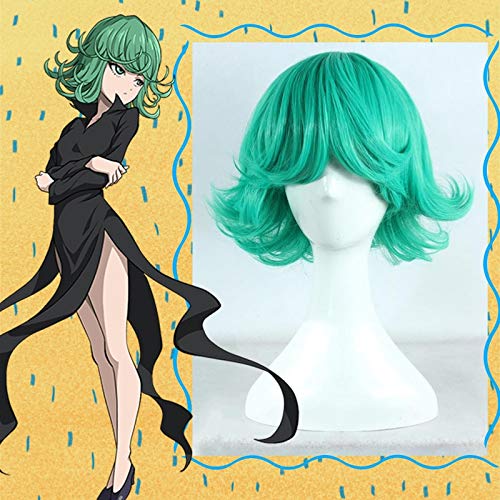 Anime One Punch Man Cosplay Perücken Tatsumaki Cosplay Perücke Synthetische Perücke Haar Halloween Karneval Party TERRIBLE TORNADO Cosplay Perücke von EQWR