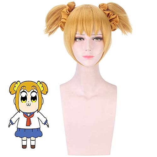 Anime PPOP TEAM EPIC Popuko Cosplay Perücke Hitzebeständige synthetische Perücken für Party Halloween Karneval Perücke und Haarring von EQWR