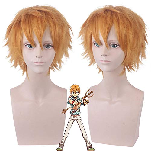 Anime Toilette gebunden Jibaku Shounen Hanako-Kun Hanako Kun Minamoto Kou Cosplay Perücke Golden Short Synthetic Hair Perücken von EQWR