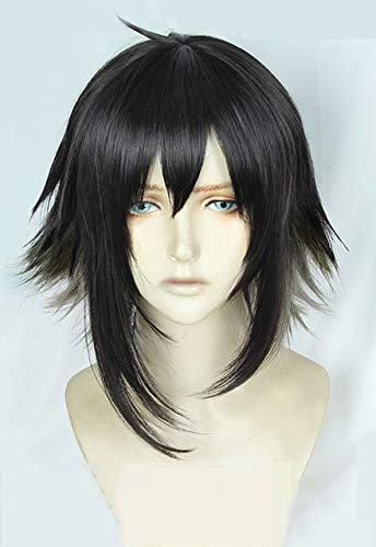 Arknights Kurier Cosplay Perücken Schwarz Gradient Kurz Hochtemperatur Faser Synthetisches Haar Perücke + Perücke Cap One Size Kurier von EQWR