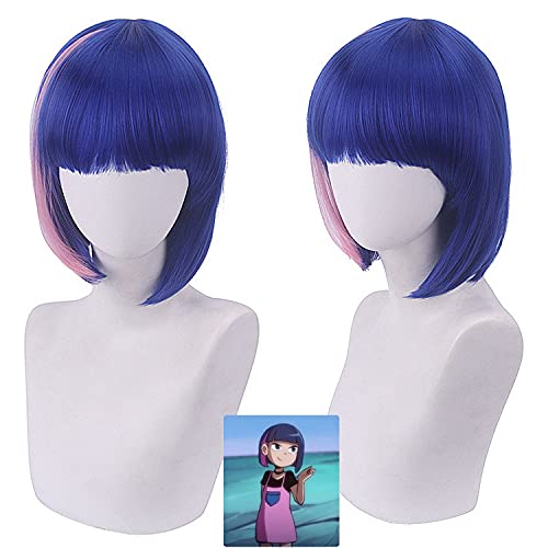 Assassin Wu Liuqi Cosplay Wig Coke Short Hair Mixed Blue Wig von EQWR