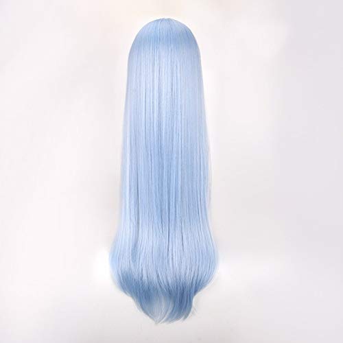 Biamoxer Ram Rem Perücken Re: Leben in einer anderen Welt als Null Cosplay Perücke Pink Blau 80 cm langes glattes Kunsthaar für Erwachsene PL-6902 von EQWR