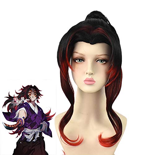 Dämonentöter Kimetsu no Yaiba Kokushibou Michikatsu Tsugikuni Yoriichi Perücke Cosplay Kostüm Hitzebeständige synthetische Haarperücken von EQWR