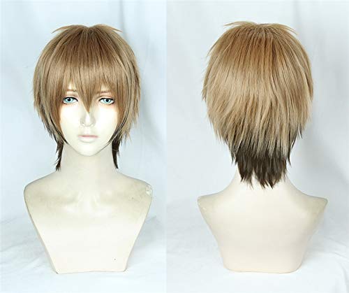 Dakaretai Otoko 1-i ni Odosarete Imasu JYUNTA AZUMAYA Cosplay Perücke Herren Gold Gradual Farbe Halloween Perücke von EQWR