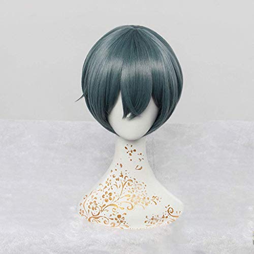 EQWR Schwarz Butler Anime Cosplay Rose Net Perücken mit Pony 100% Hochtemperaturbeständige Faser Ombre Tinte-Blaue Farbe Kurze Glatte Haare 12 zoll EQWR Schwarz Butler Anime Cosplay Rose Net Perücken mit Pony 100% Hochtemperaturbeständige Faser Ombre Tinte-Blaue Farbe Kurze Glatte Haare 12 zoll von EQWR