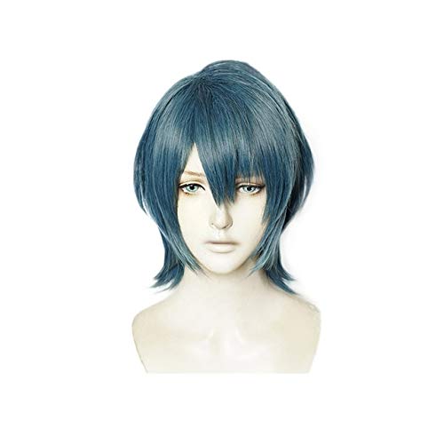 Feuer Emblem: ThreeHouses Byleth Perücke Cosplay Kostüm Hitzebeständiges Kunsthaar Männer Frauen Frauen Halloween Party Perücken Kurze Perücke von EQWR