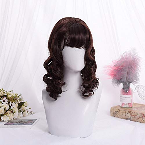 Frauen Lolita Perücke Kawaii Cosplay Perücke Hitzebeständige synthetische Perücke Halloween Karneval Party Cosplay Haar Perücken Karamell von EQWR