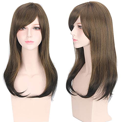 Günstige Anime bunte Pony Cosplay Perücken gefälschte hitzebeständige synthetische Haare lila blau Halloween Weihnachten Perücken + Perücken Kappe One Size PL-154 von EQWR