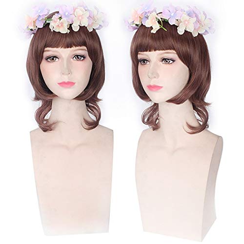 Günstige Anime bunte Pony Cosplay Perücken gefälschte hitzebeständige synthetische Haare lila blau Halloween Weihnachten Perücken + Perücken Kappe One Size PL-160 nur Perücke von EQWR