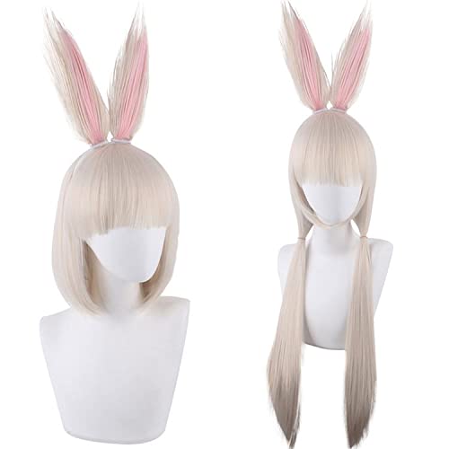 Halloween Fashion Christmas Party Dress Up Wig Animal Rhapsody Rabbit Spring Cosplay Wig Anthropomorphic Color: Pl-732 Short Hair + Ears von EQWR