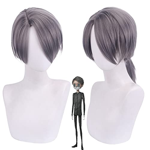 Halloween Fashion Christmas Party Dress Up Wig Cosplay Wig Fifth Personality Enchanter Initial Dark Gray Ponytail Mobile Game Wig von EQWR