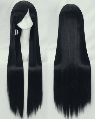 Halloween Fashion Christmas Party Dress Up Wig Cosplay Wig Universal 100Cm Color Long Straight Hair Cos Animation High Temperature Wire 099 Color:Rose Net 005 [1 Meter] von EQWR