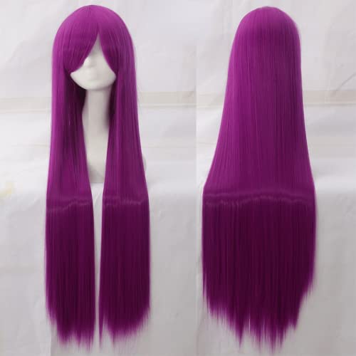 Halloween Fashion Christmas Party Dress Up Wig Cosplay Wig Universal 100Cm Color Long Straight Hair Cos Animation High Temperature Wire 099 Color:Rose Net 061 [1 Meter] von EQWR