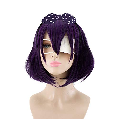 Hochwertige Runa Yomozuki Cosplay Perücke Kakegurui Kostüm Spiel Perücken Schwarz Lila Bobo Kunsthaar für Halloween Karneval KUZN4880 Hochwertige Runa Yomozuki Cosplay Perücke Kakegurui Kostüm Spiel Perücken Schwarz Lila Bobo Kunsthaar für Halloween Karneval KUZN4880 von EQWR