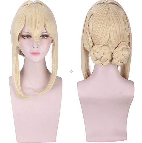 Hochwertige Violet Evergarden Cosplay Perücke Claudia Hodgins Gilbert Cosplay Perücke Haare Halloween Party geflochtene Perücke und Perückenkappe One Size Violet Evergarden von EQWR