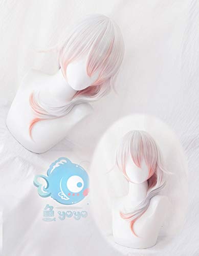 Honkai Impact 3 3. Cosplay Perücke Theresa Apocalypse Long Straight Silver Farbverlauf Farben Adult Synthetic Hair + Free Perücke Cap A. von EQWR