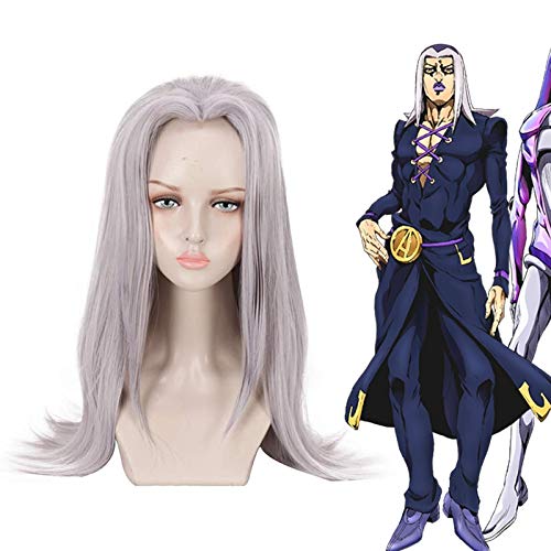 JOJOs bizarres Abenteuer Goldener Wind Leone Abbacchio Perücke Cosplay Kostüm Hitzebeständiges Kunsthaar Männer Lange Perücken MZ-1380 von EQWR