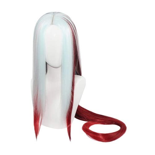 LOL Dawnbringer Nachthaut Soraka Long Straight Mixed Color 2 Versionen Cosplay Perücken Halloween Synthetic Hair Dark Person von EQWR