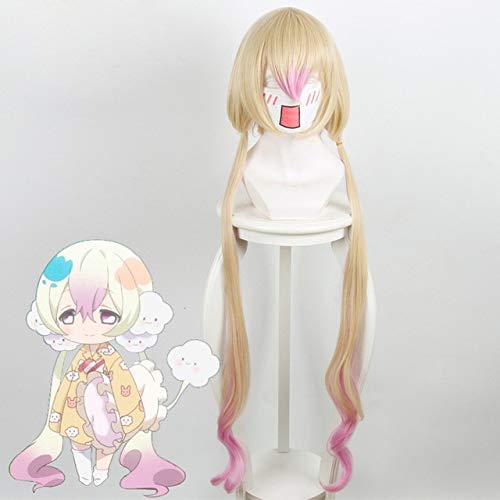 Magical Girl Raising Project Sanjo Memu Cosplay Perücke 100 cm lang Lockig Hitzebeständig Synthetisches Haar Gelb Farbverlauf Hell Lila Sanjo Memu Magical Girl Raising Project Sanjo Memu Cosplay Perücke 100 cm lang Lockig Hitzebeständig Synthetisches Haar Gelb Farbverlauf Hell Lila Sanjo Memu von EQWR