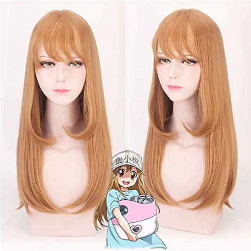 Neue Anime-Zellen bei der Arbeit Cosplay Halloween-Party Perücken für Frauen Makrophagen Haar Hataraku Saibou Cosplay Flechtperücke + Perückenkappe Einheitsperücke Nr. 068 von EQWR