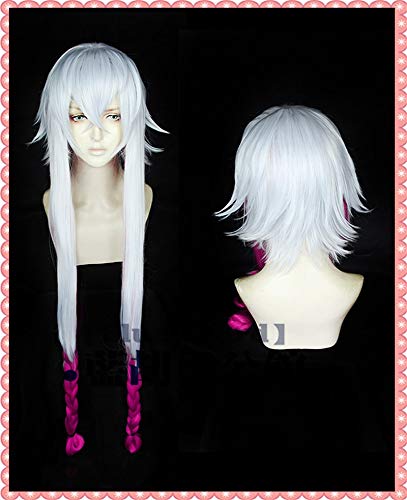 Neue FGO Fate Grand Order Cosplay Asclepius Silber Rose Rot Geflecht 105 cm lang Halloween Synthetisches Haar Hitzebeständige Perücke + Perückenkappe Neue FGO Fate Grand Order Cosplay Asclepius Silber Rose Rot Geflecht 105 cm lang Halloween Synthetisches Haar Hitzebeständige Perücke + Perückenkappe von EQWR