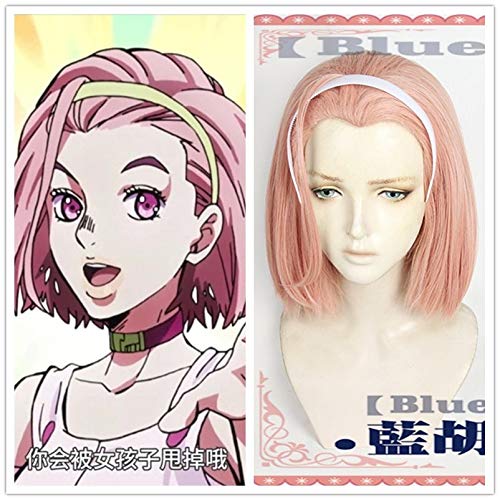 Neue Sugimoto Reimi Cosplay Perücke JoJos bizarrer Abenteuerfilm Cosplay Kostüm Perücke Orange Pink Farbe von EQWR