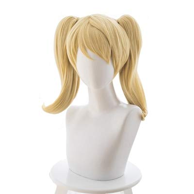 OW Angela Ziegler Mercy Cosplay Perücke Blond Lockig Double Chip Abnehmbare Pferdeschwänze Synthetisches Haar Perücken + Perückenkappe OW wie das Bild von EQWR