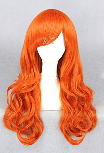 One Piece Nami 2 Jahre später Perücke 65cm lange Welle lockige Perücke Haar Cosplay Kostüme Kunsthaar Party + kostenlose Perücke Cap von EQWR