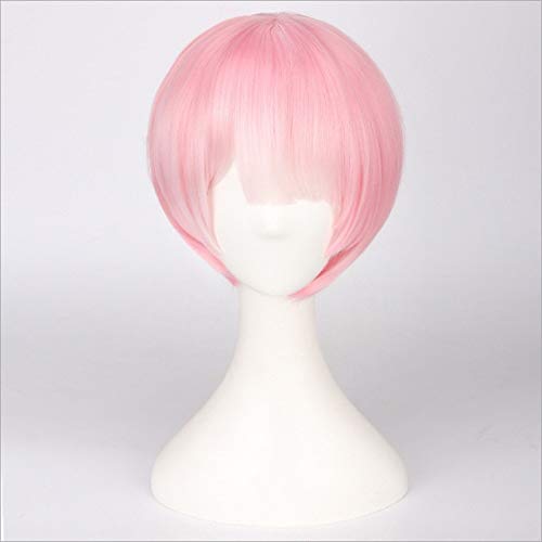 Re: Leben in einer anderen Welt als Zero Graduated Ram Rem Cosplay Perücke für Frauen Kurze gerade gerade rosa blaue Anime Perücke Ram Re: Leben in einer anderen Welt als Zero Graduated Ram Rem Cosplay Perücke für Frauen Kurze gerade gerade rosa blaue Anime Perücke Ram von EQWR