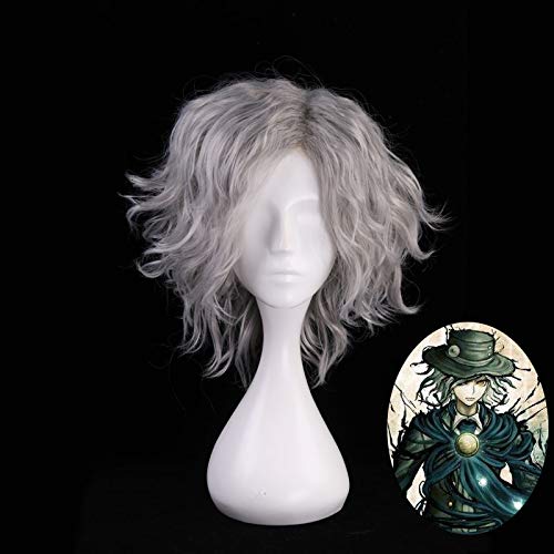 Schicksal/Großer Ordnung Rächer Monte Cristo: Edmond Dantes Perücke Cosplay Kostüm FGO Männer Kurzes hitzebeständiges synthetisches Haar Lockige Perücken MZ-1143 von EQWR