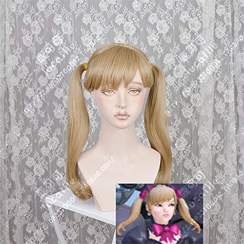 Schwarze Katze Dva Perücke Kurzes glattes Haar mit Pony Pferdeschwanz Spiel OW D.VA Cosplay Perücke OW Neue Haut Schwarze Katze D.Va Cosplay MZ-2995 von EQWR