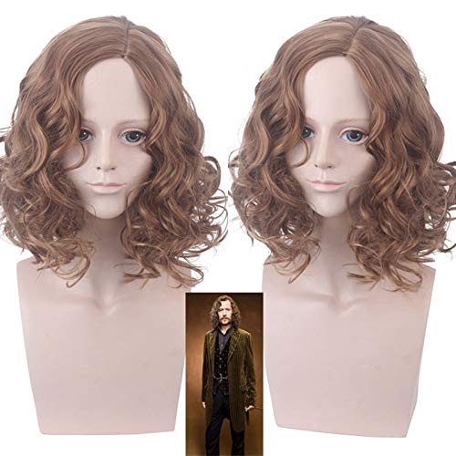 Sirius Cosplay Perücke Kurze lockige synthetische Haarperücken Hitzebeständige Faser für Karneval Halloween Rollenspiel PL-480 von EQWR