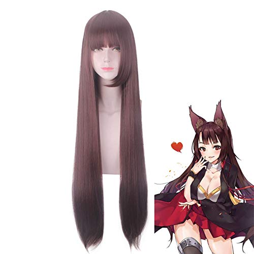 Spiel Azur Lane Akagi Lange gerade Perücke Cosplay Kostüm Hitzebeständiges Kunsthaar Frauen Party Cosplay Perücken PL-542 von EQWR