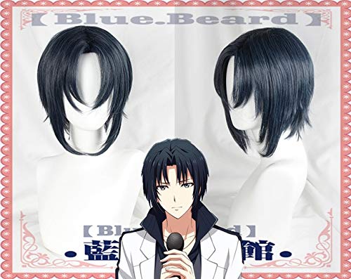 Spiel IDOLiSH7 Izumi Iori Cosplay Perücke Dunkelblau Kurz Hochtemperaturfaser Synthetische Haarperücken + Perückenkappe Einheitsgröße Izumi Iori von EQWR