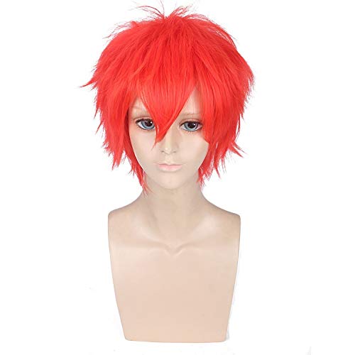 Spiel IDOLiSH7 Nanase Riku Rote Kurze Perücke Cosplay Kostüm Hitzebeständiges Kunsthaar Männer Frauen Cosplay Perücken von EQWR