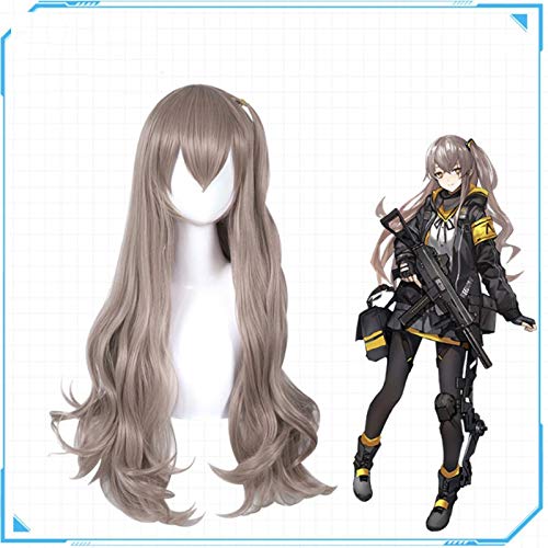 Spiel Mädchen Frontline Cosplay Perücken Ump45 Cosplay Perücke Frauen Perücke Haare Halloween Party Hitzebeständige synthetische Perücke von EQWR