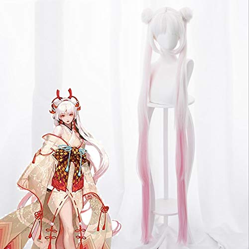 Spiel Onmyoji Cosplay Perücken Shiranui Cosplay Hitzebeständige synthetische Perücke Haare Halloween Party Frauen Cosplay Perücke von EQWR