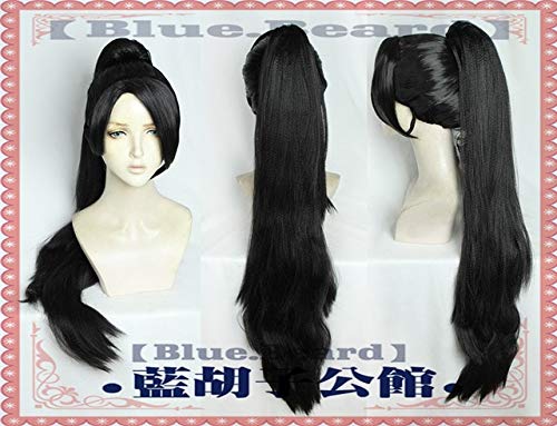 Spiel Valorant Sage Cosplay Perücke Halloween Rollenspiel Kostüm Party Schwarzes Haar 80cm Chip Pferdeschwanz + Perücke Cap CHINA schwarz von EQWR