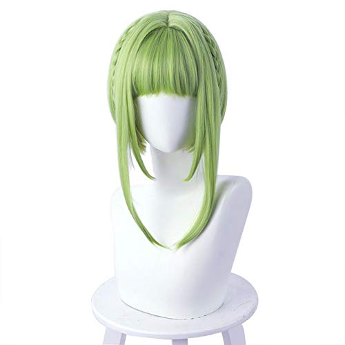 Toilettengebundene Hanako-Kun Nanamin Sakura Cosplay Perücke 45cm Hitzebeständiges Kunsthaar für Frauen Mädchen Anime Party Perücke Grün Nanamin Sakura von EQWR