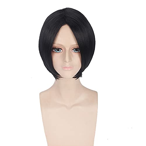 Wig for Anime Hoozuki no Reitetsu HOZUKI Schwarze kurze Perücke Cosplay Kostüm Hitzebeständiges Kunsthaar Männer Frauen Cosplay Perücken von EQWR