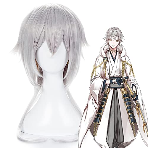 Wig for Anime Touken Ranbu Hanamaru Cosplay Perücke Tsurumaru Kuninaga Cosplay Perücke Hitzebeständige Synthetische Perücke Haar Halloween Party von EQWR